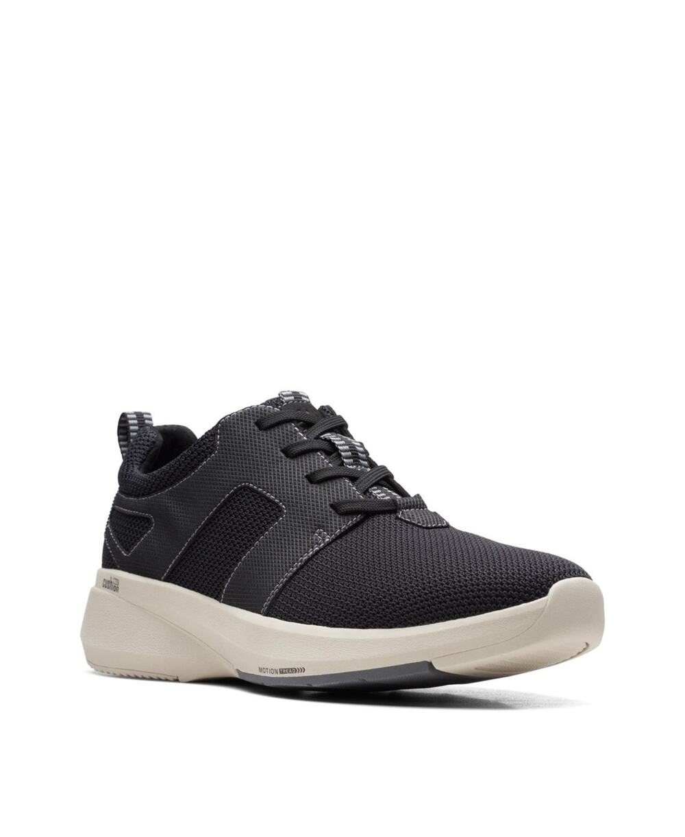 Clarks Men's Lehman Tie Lace-up Shoes - Black Textile